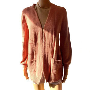 Marled Casual Cozy Button Front Cardigan Women Size Medium Pockets
